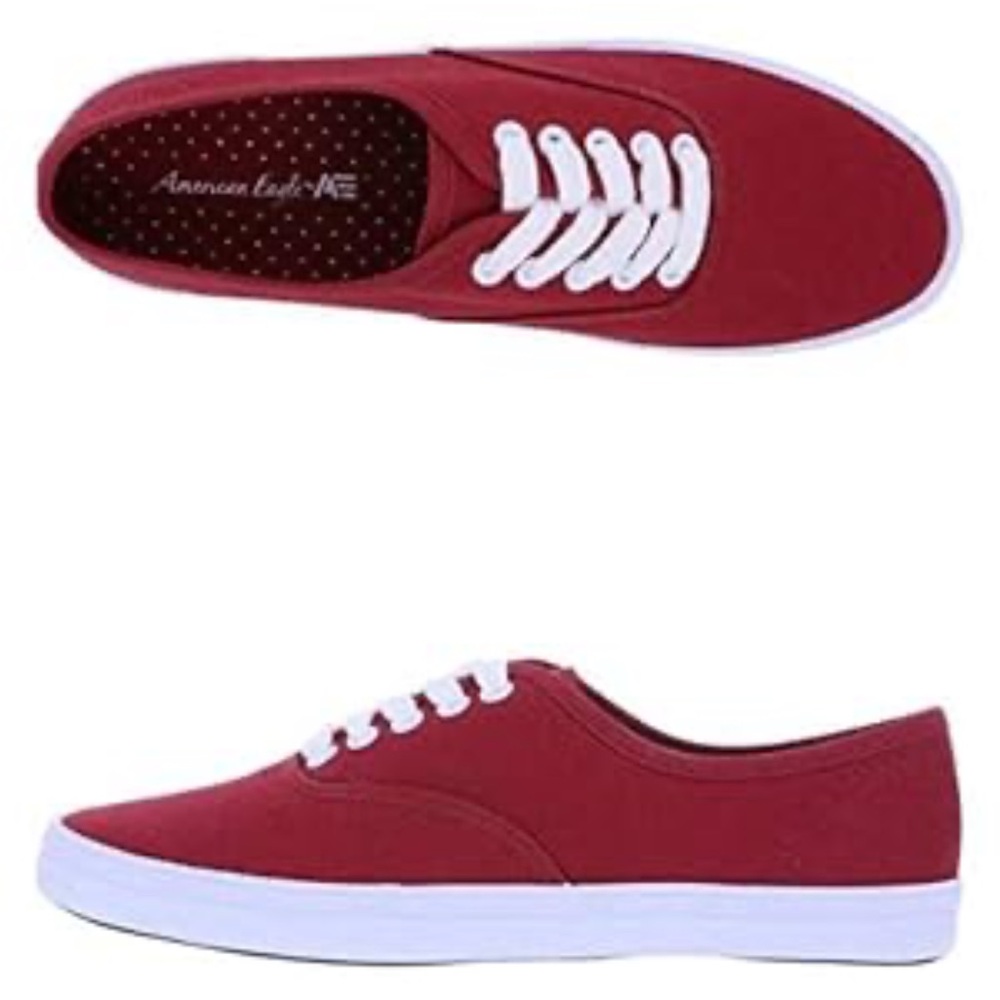 American Eagle Outfitters Red Canvas Sneakers